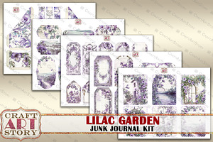 Lilac Garden Junk Journal Kit