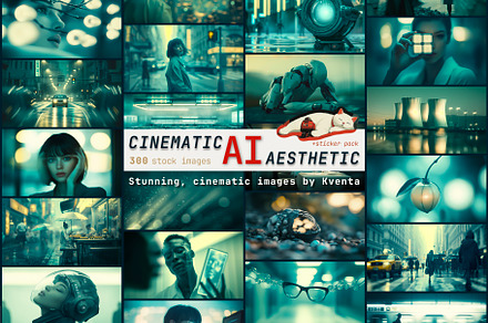 Cinematic AI Aesthetic Stock Images