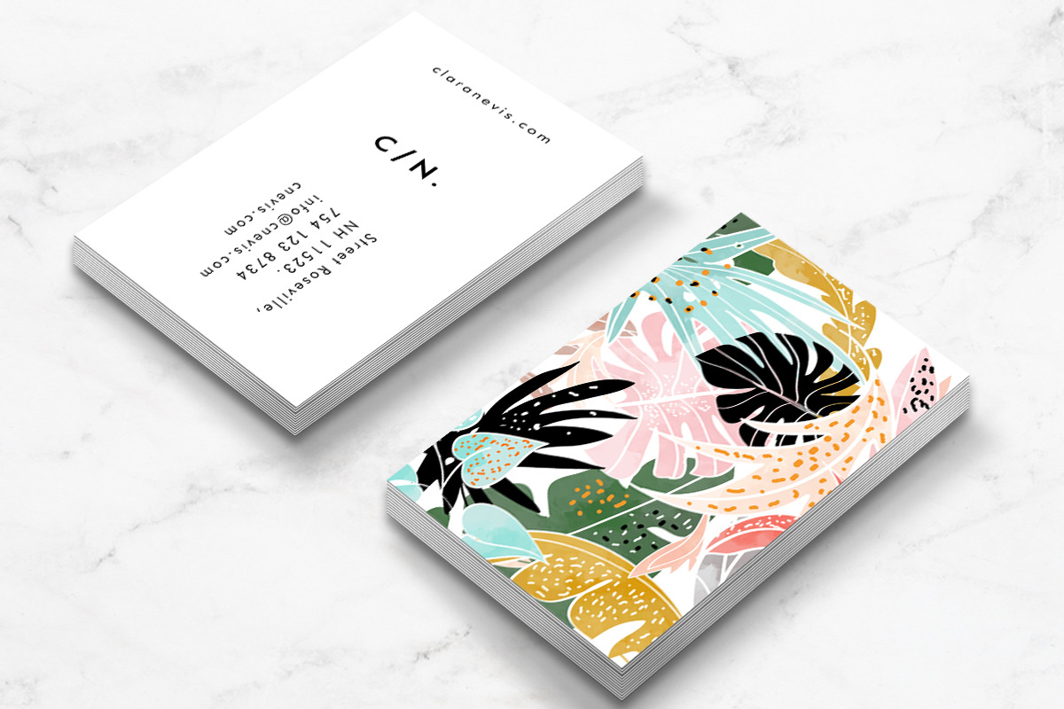 Tropical || Business Card Template, a Business Card Template by Human-made. Made to feel. (Photo 3 of 3)