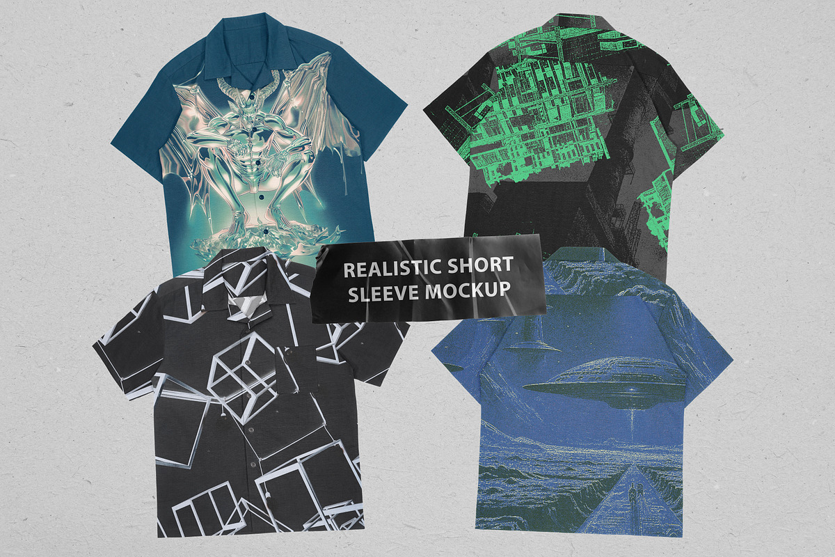 Realistic Short Sleeve Mockup, a Shirt Mockup by Uncentrifuged Pressure (Photo 1 of 5)
