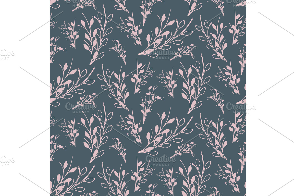 Elegant pink floral pattern on a, a Texture Illustration by okskukuruza