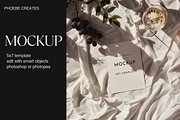 Luxury 5x7 Invitation Mockup PSD, a Mockup by PhoebeCreates (Thumbnail 1 of 7)