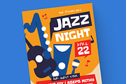 Jazz Night Party Flyer, a Flyer Template by MMPixelCraft (Thumbnail 4 of 4)