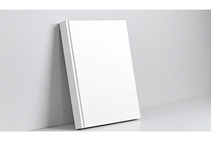 A blank white book cover leaning on, a Background Photo by Igor Tichonow