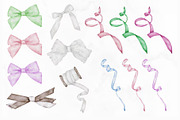 Watercolor Ribbon Bow Bundle, a Decorative Illustration by Stellalunarts (Thumbnail 5 of 7)