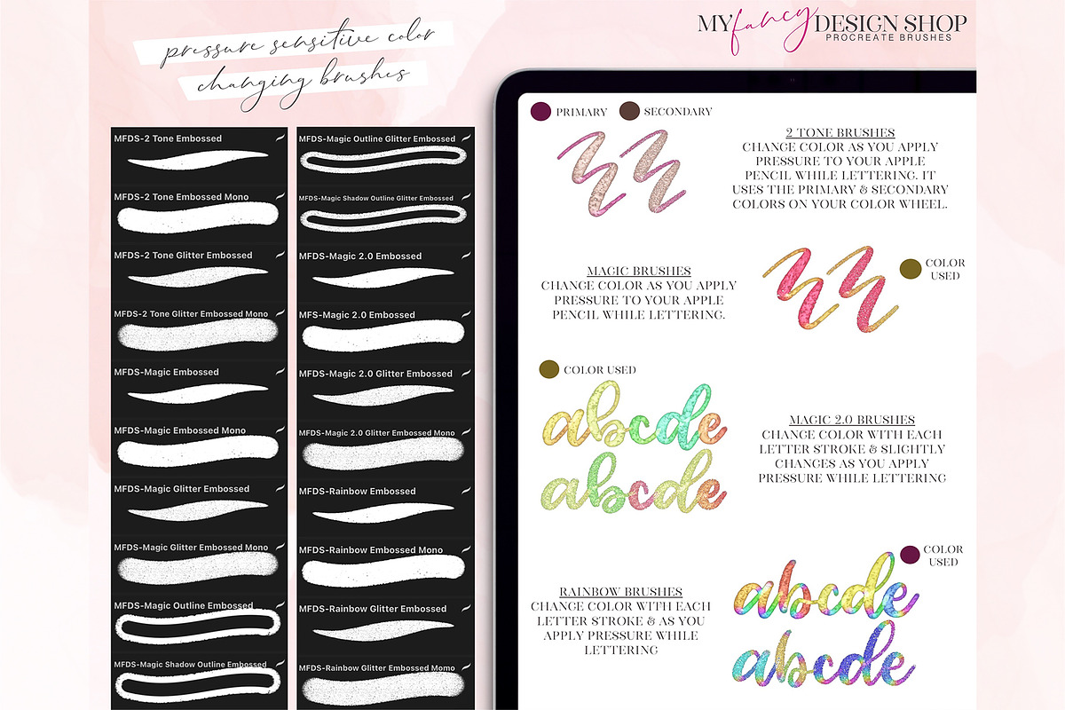 Embossed Texture Procreate Brushes, a Brush Add-On by My Fancy Design Shop (Photo 3 of 9)