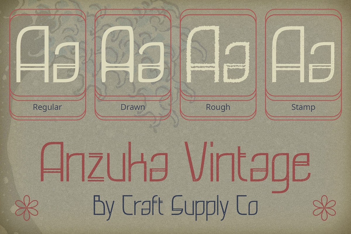 Anzuka Vintage, a Sans Serif Font by Craft Supply Co. (Photo 6 of 8)
