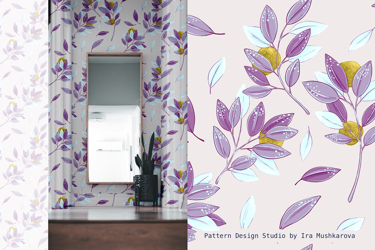Tangerine Pastel Seamless Patterns, a Pattern Graphic by Marta & Livonka (Photo 6 of 17)