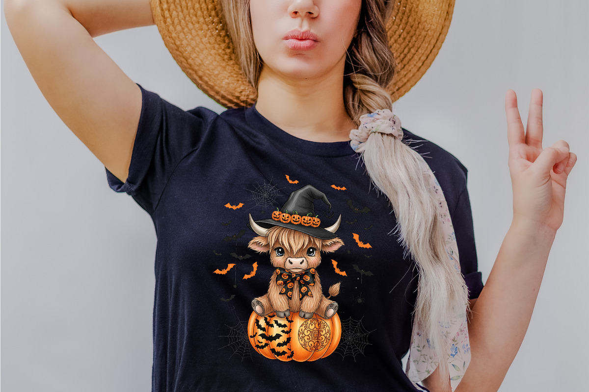 Coquette Halloween Highland Cow Png, an Illustration by Dream Creation (Photo 2 of 5)