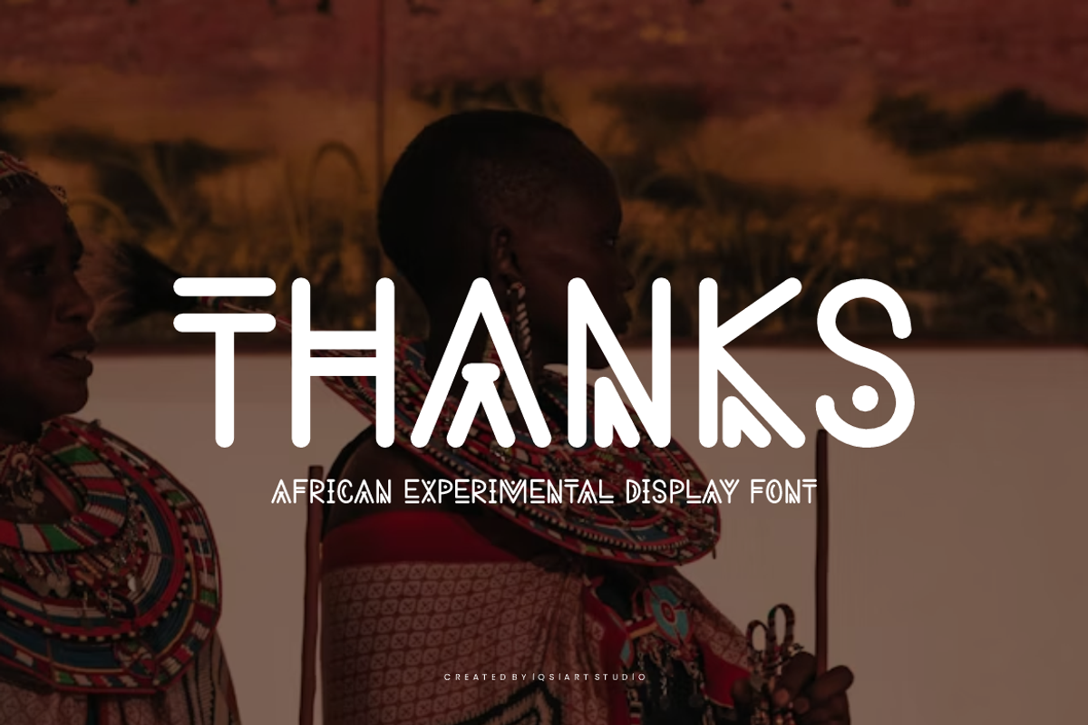 Gerioted - African Experimental Font, a Sans Serif Font by Iqsiart Studio (Photo 6 of 6)