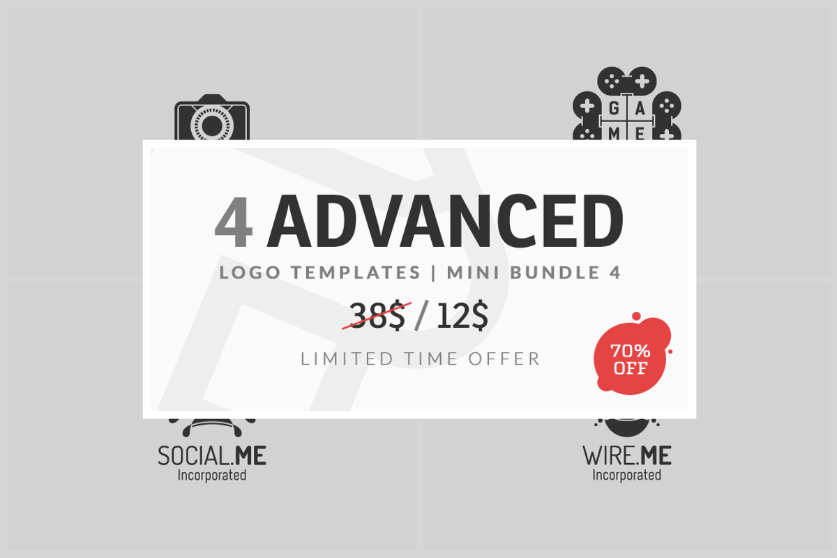 4 Advanced Logo Templates Bundle 4, a Branding & Logo Template by MAOV (Photo 4 of 9)