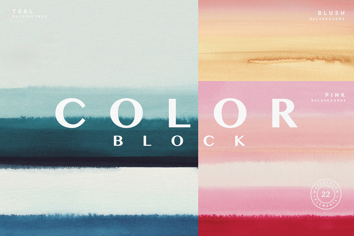 Modern Watercolor Backgrounds, a Texture Graphic by Basia Stryjecka (Photo 1 of 12)