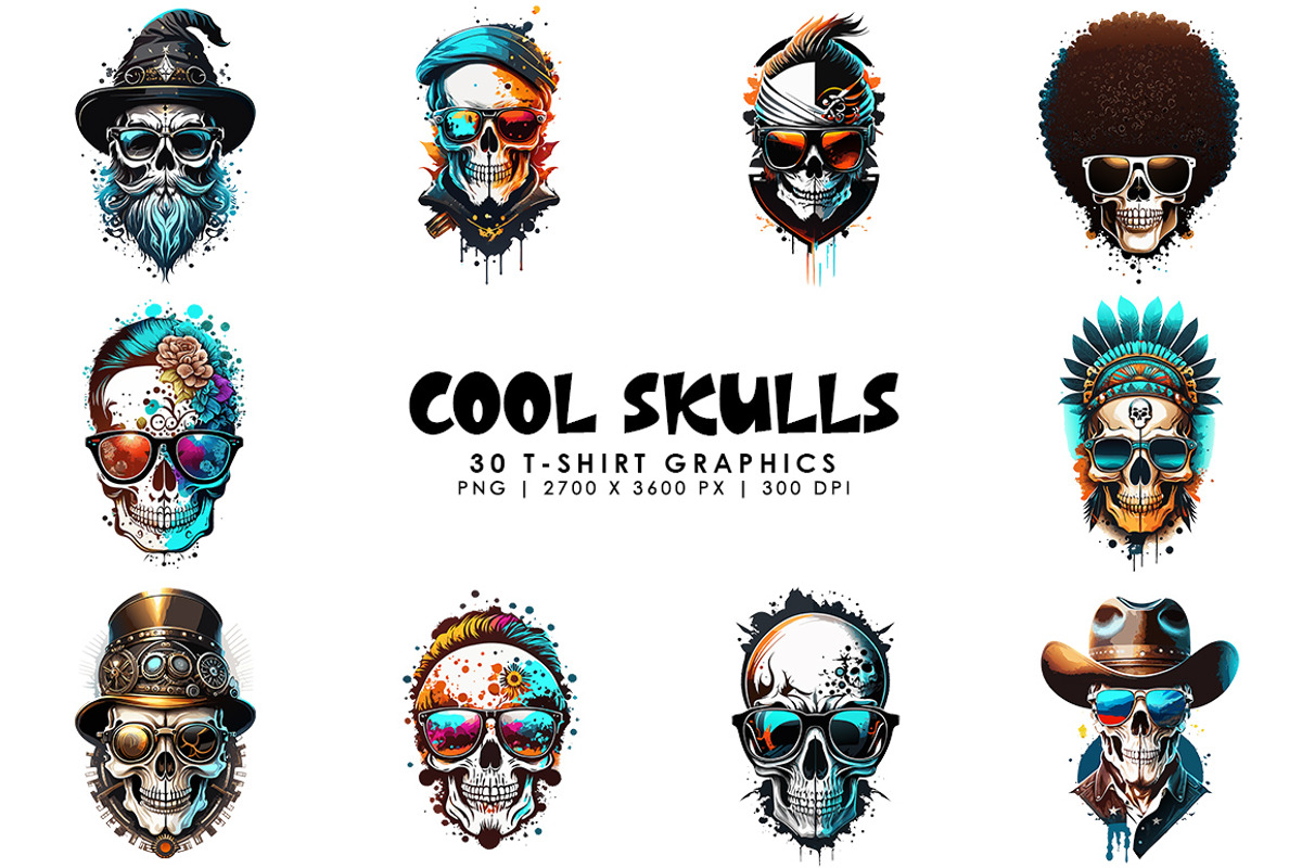 Cool Skulls, a Decorative Illustration by Digital Art Creations (Photo 3 of 5)