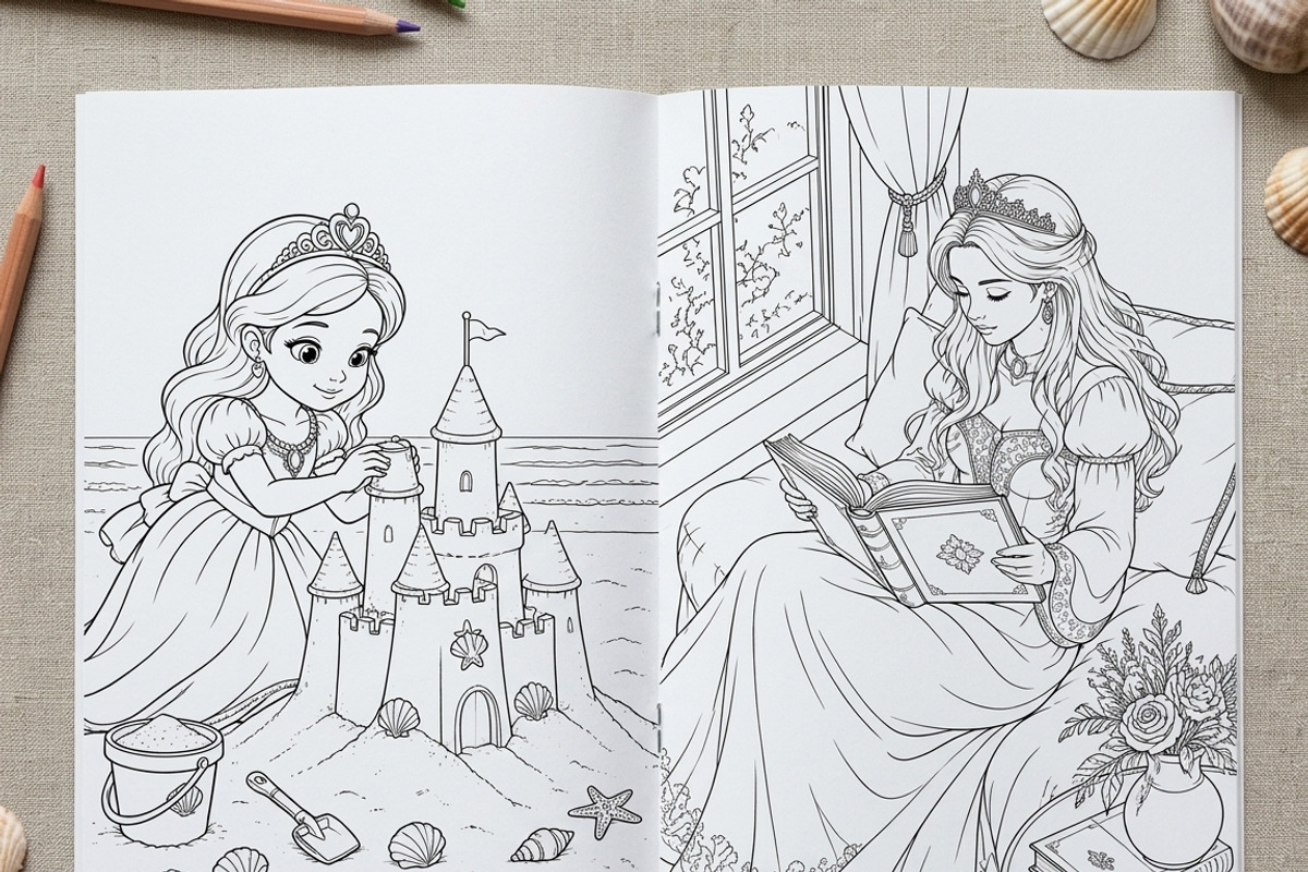 Magical Princess Coloring Book Vol32, a Person Illustration by ikarifq shop (Photo 3 of 7)