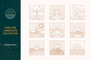 36 Linear Landscape Illustrations, a Person Illustration by Nuburu (Thumbnail 1 of 11)