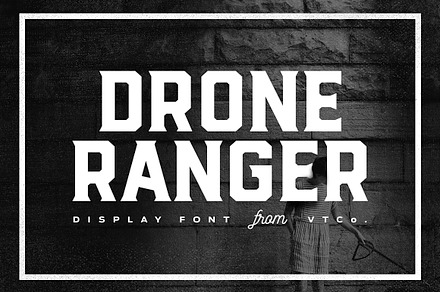 Drone Ranger Display Font, a Sans Serif Font by Vintage Type Company