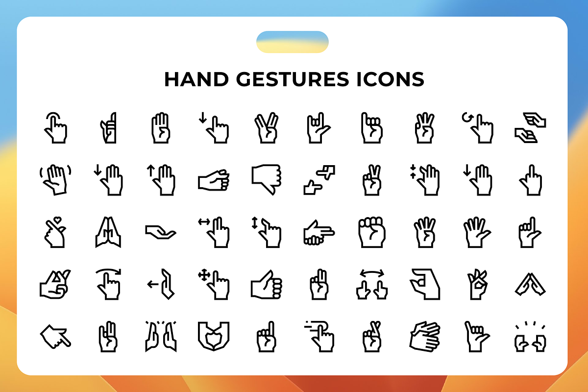 Hand Gestures Icons, an Icon by Wencory