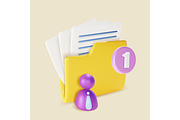 3d Business Folder Document File, a Templates & Theme by Bigmouse_art (Thumbnail 1 of 2)