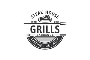 Steak House Restaurant logo, a Branding & Logo Template by Atlantis X Nurman Arbai