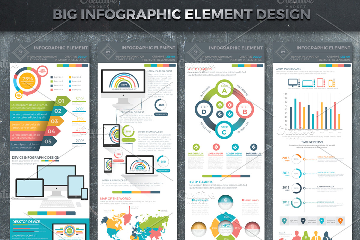 BIG INFOGRAPHIC ELEMENTS DESIGN, a Work Illustration by The Craftsman (Photo 3 of 12)