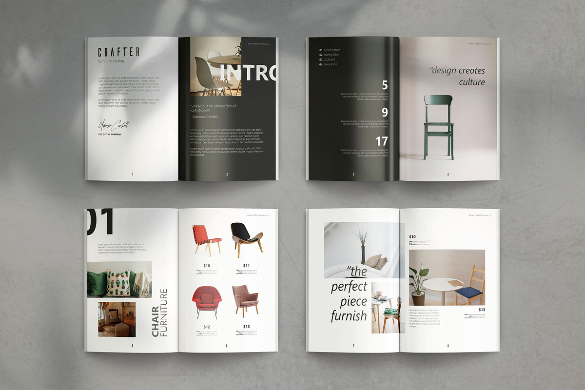 Crafter Furniture Catalog Template, a Magazine Template by 730 Studio (Photo 5 of 5)