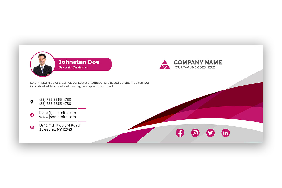 Email Signatures Pack, an Email Template by Curve Design (Photo 5 of 9)