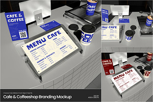 Cafe & Coffeeshop Branding Mockup, an Advertising Mockup by Permadi Creative
