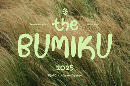 Bumiku - Handwritten Nature Typeface, a Handwritten Font by delipensil