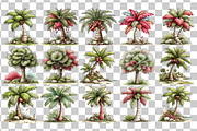 Palm Tree PNG Clipart Bundle, a Decorative Illustration by Nicolle's Colorful Art (Thumbnail 3 of 5)