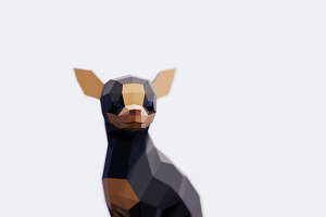 Low Poly Chihuahua Dog