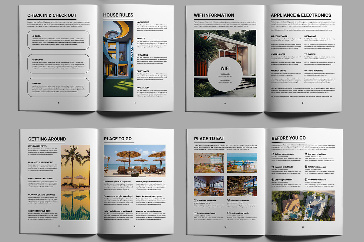 House Rental Welcome Book, a Brochure Template by MightyDesign (Photo 3 of 6)