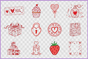 Valentines Doodle Clipart SVG Bundle, a Seasonal Illustration by Gfx Expert Team (Thumbnail 2 of 15)