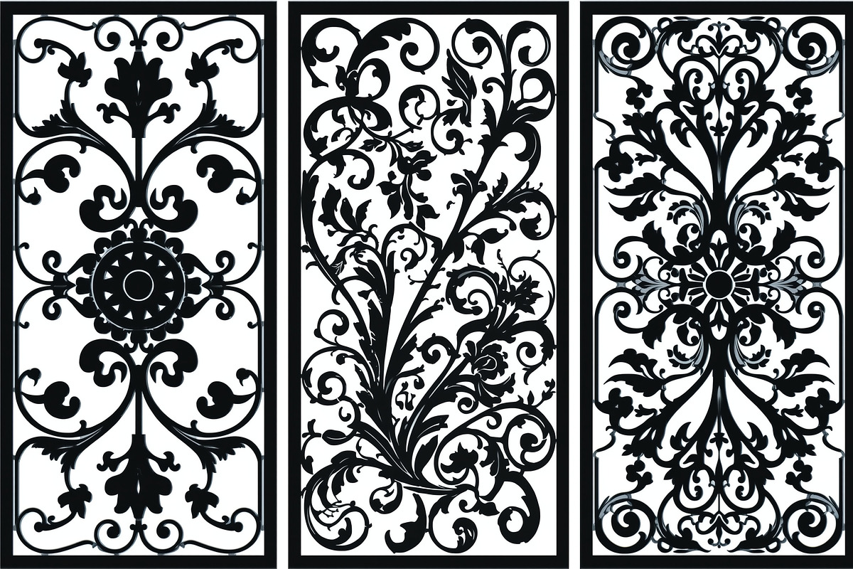 Floral Ornament Silhouette Panels, an Illustration by Designer_Momina (Photo 12 of 20)