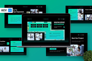 Knowledge Expansion - Education Key, a Presentation Template by Deepslide Studio