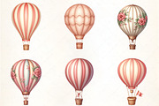 Hot Air Balloon Png, Pastel Balloons, an Illustration by CrexoraLab (Thumbnail 4 of 5)