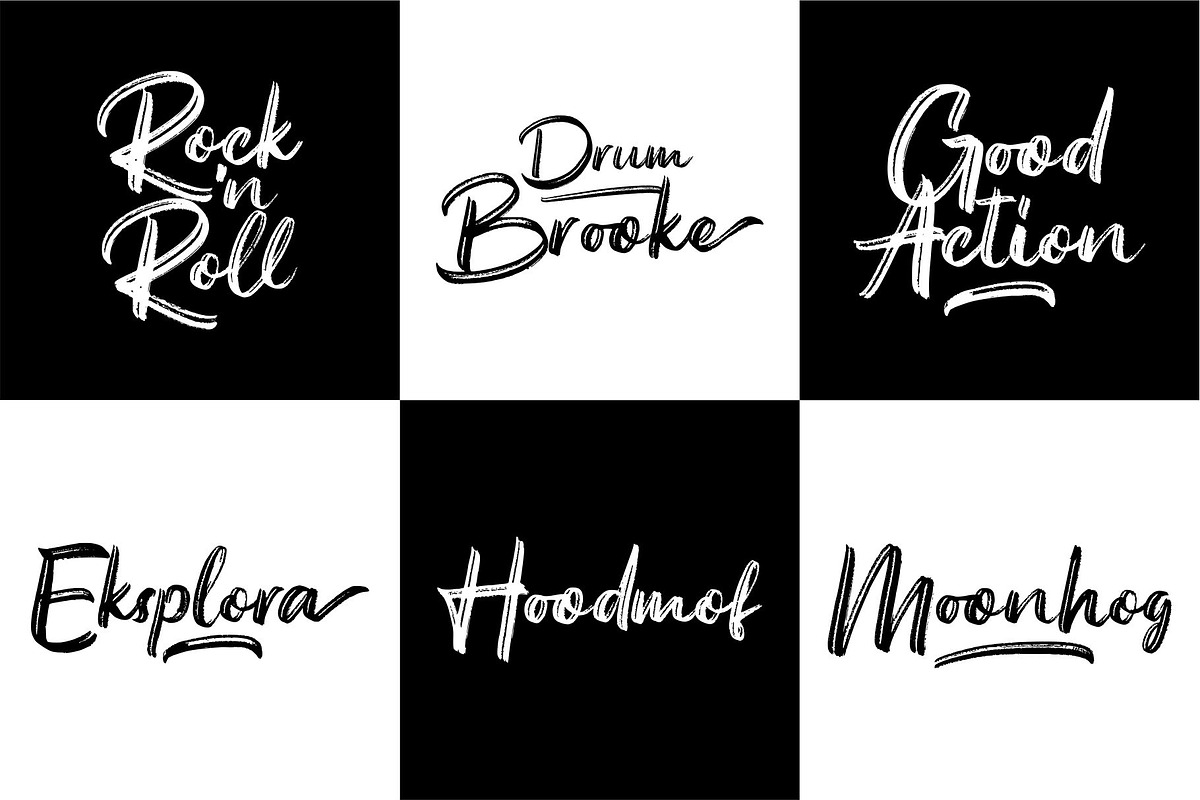 Austellia - Handbrush Font preview 4