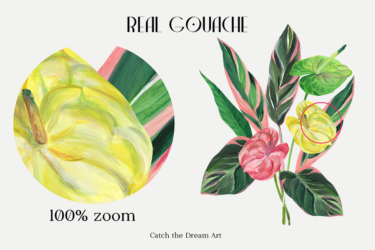Extravagant Tropics Gouache Florals, a Seasonal Illustration by Catch the Dream Art (Photo 6 of 12)