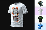 Polo & Crew Neck T-Shirt Mockup Set, a Shirt Mockup by graphypix (Thumbnail 2 of 14)