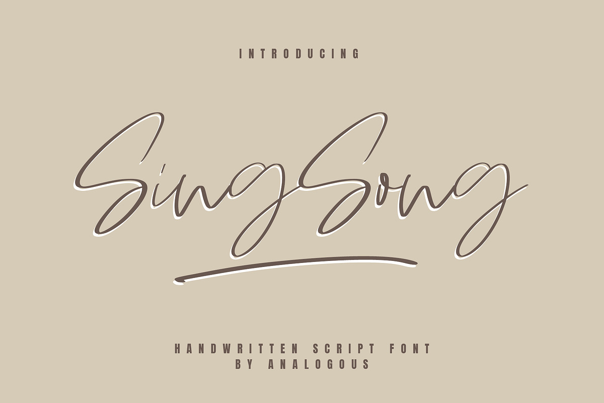 Sing Song | Handwritten Script Font