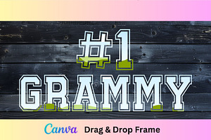 #1 Grammy Canva Template Frame