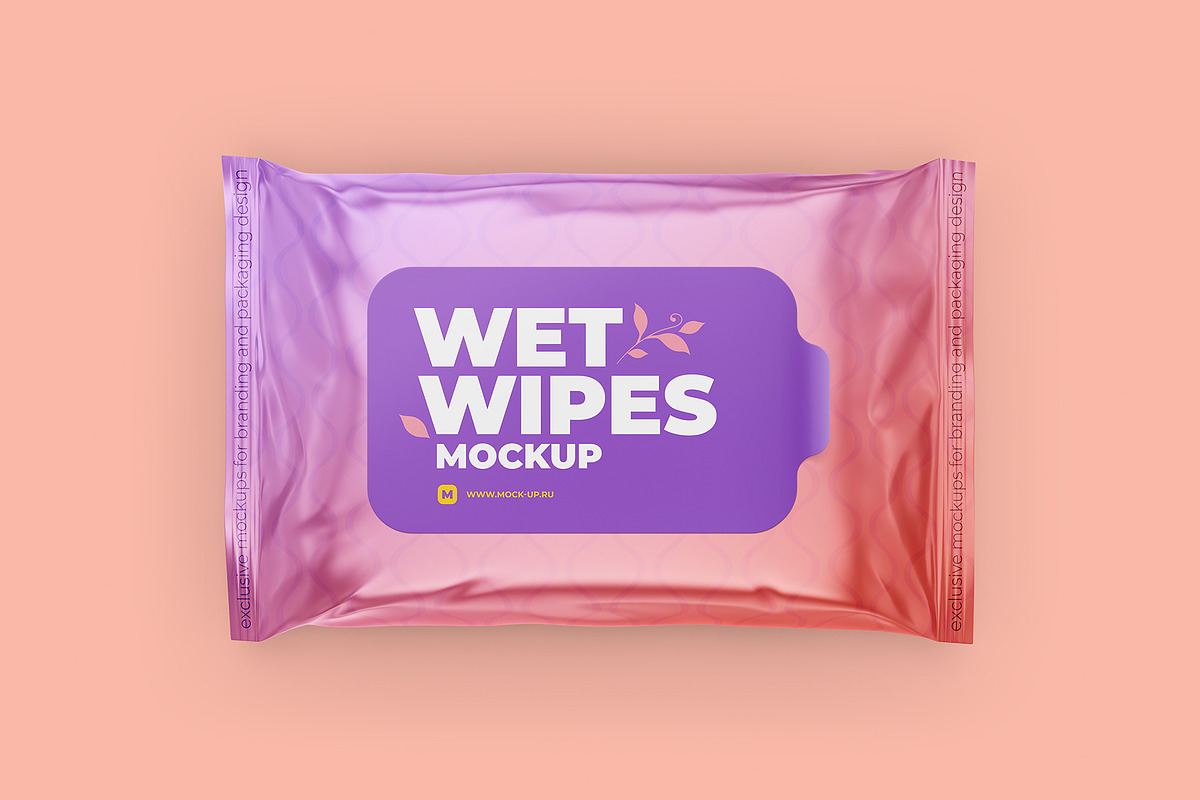 Wet wipes mockup. Top view, a Packaging Mockup by easymock (Photo 4 of 7)