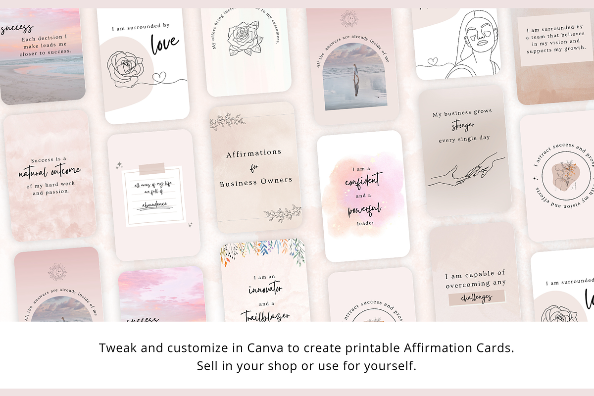 PLR Affirmation Cards Business Owner, a Card Template by Julia On Purpose (Photo 5 of 7)