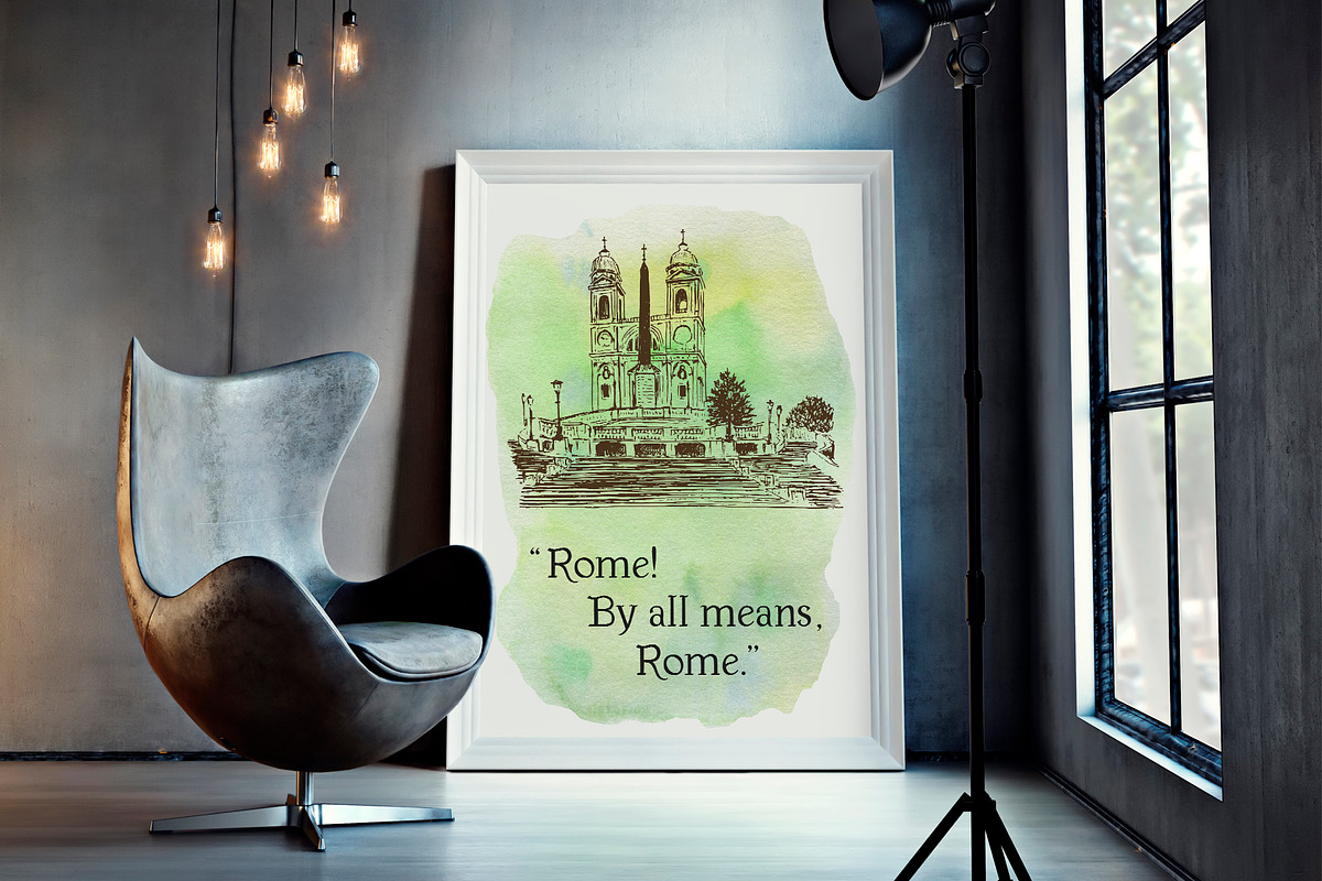 Set of Rome sketches, a Background Graphic by Everilda (Photo 5 of 6)