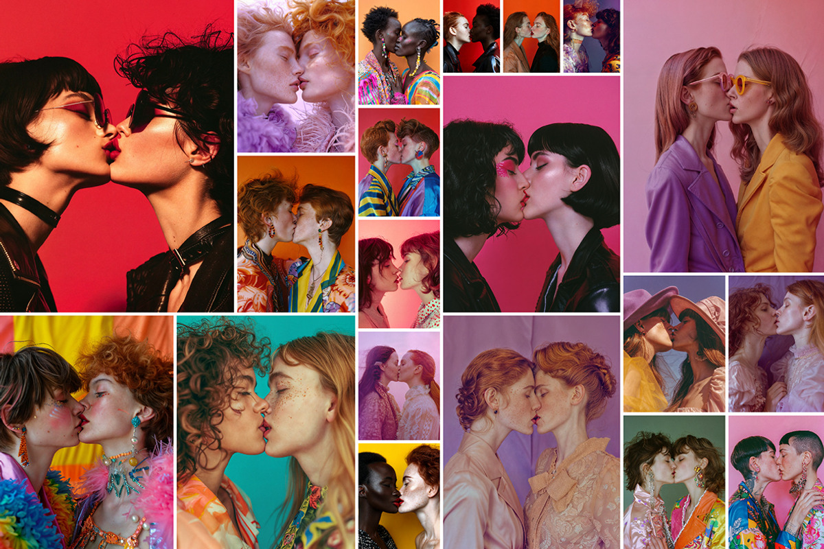 71 Kissing girls, a Person Photo by Handmadefont (Photo 8 of 12)