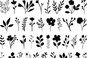 Wildflowers Silhouette - Vector AI, an Object Graphic by DesignBTF (Thumbnail 5 of 7)