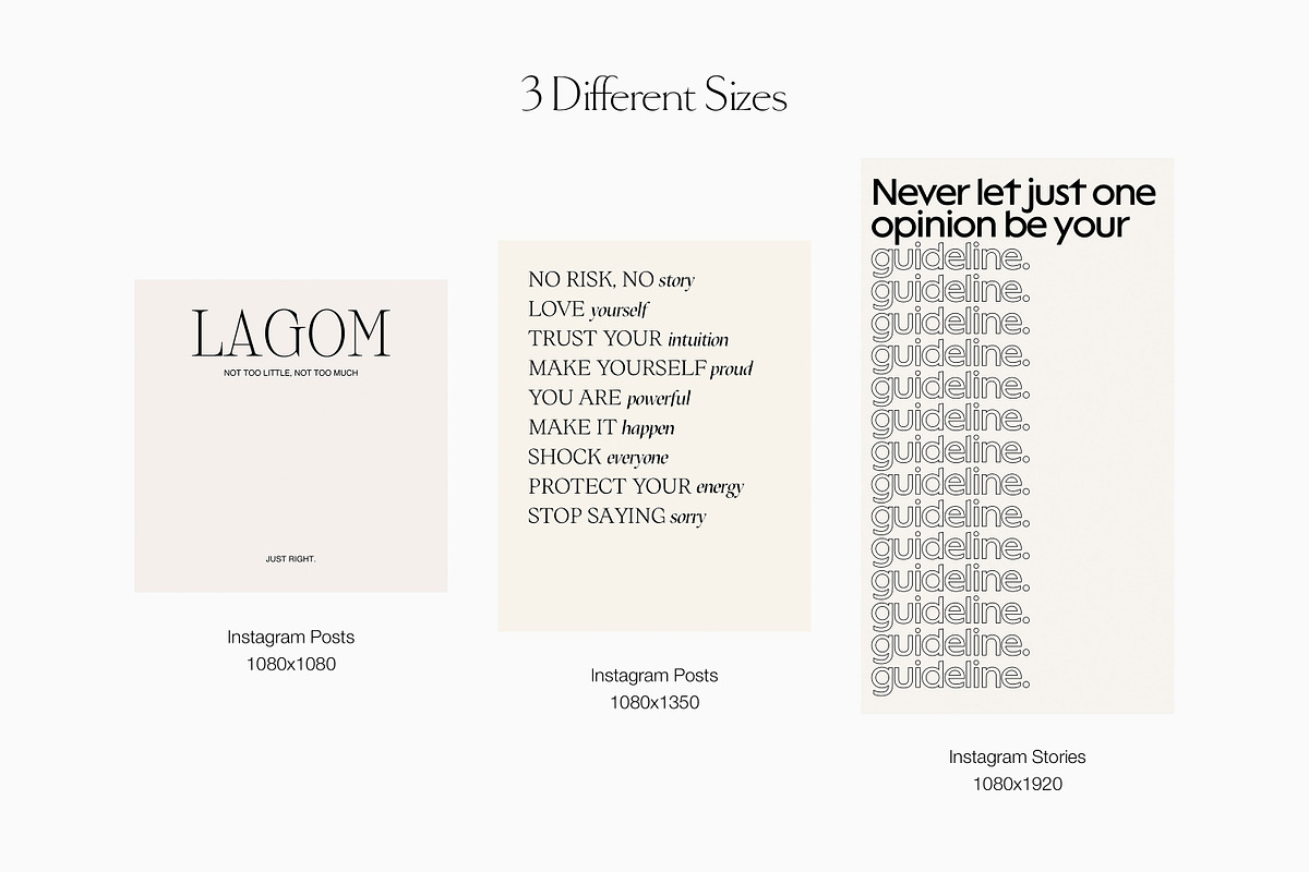 CANVA PS Instagram Quotes Posts, a Social Media Template by Love Radiation Studio (Photo 8 of 16)