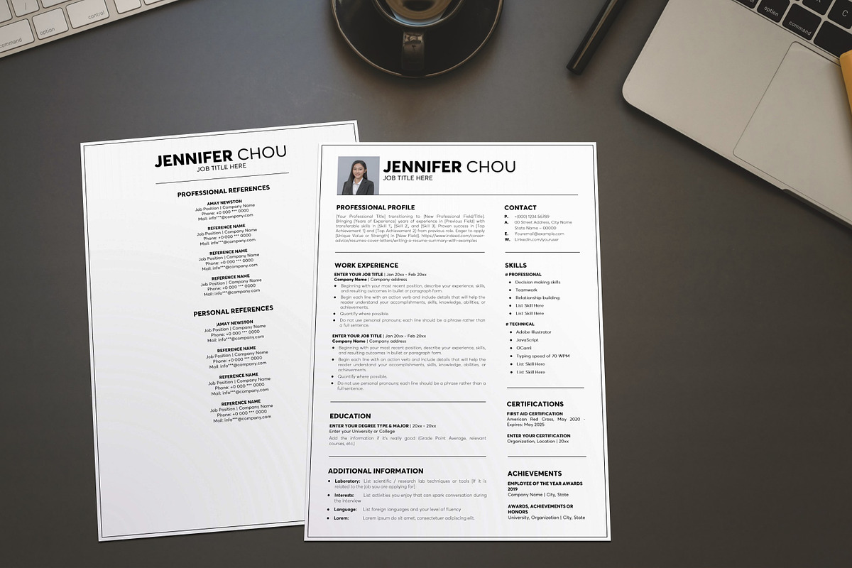 ATS Resume CV Word & Google Docs 55, a Resume Template by MrCam Template Resume|CV (Photo 2 of 9)
