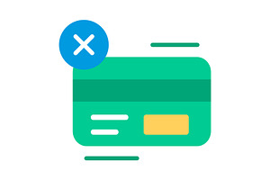 No card Flat Icon, a Duotone Icon by Pexelpy