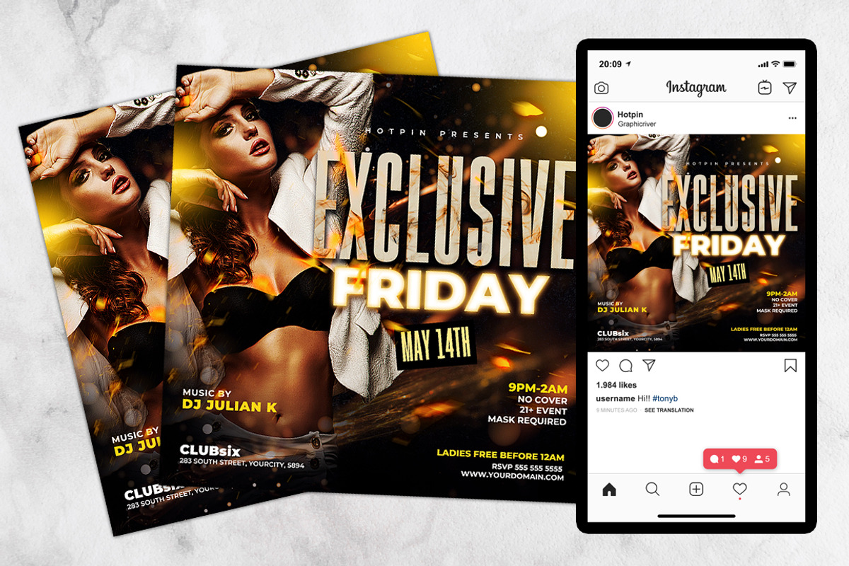 Night Club Party Flyer Template, a Flyer Template by Hotpin (Photo 2 of 3)
