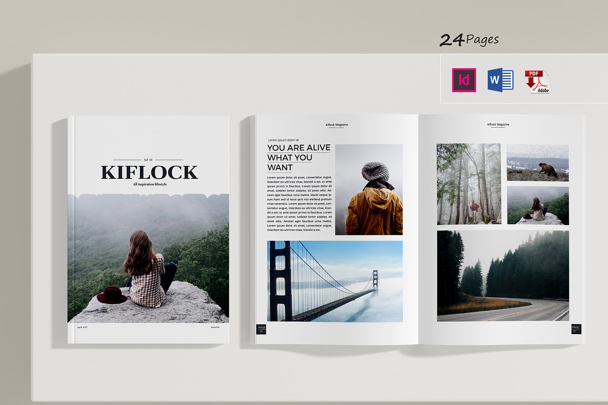 KIFLOCK Magazine | Word & InDesign, a Magazine Template by obidullah_01 (Photo 1 of 13)